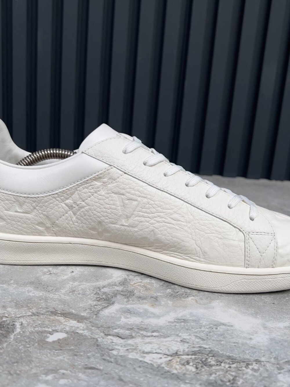 Louis Vuitton Luxembourg Monogram Sneaker Taurillon Leather 8.5 LV 9.5 US 42.5 - Picture 7 of 12